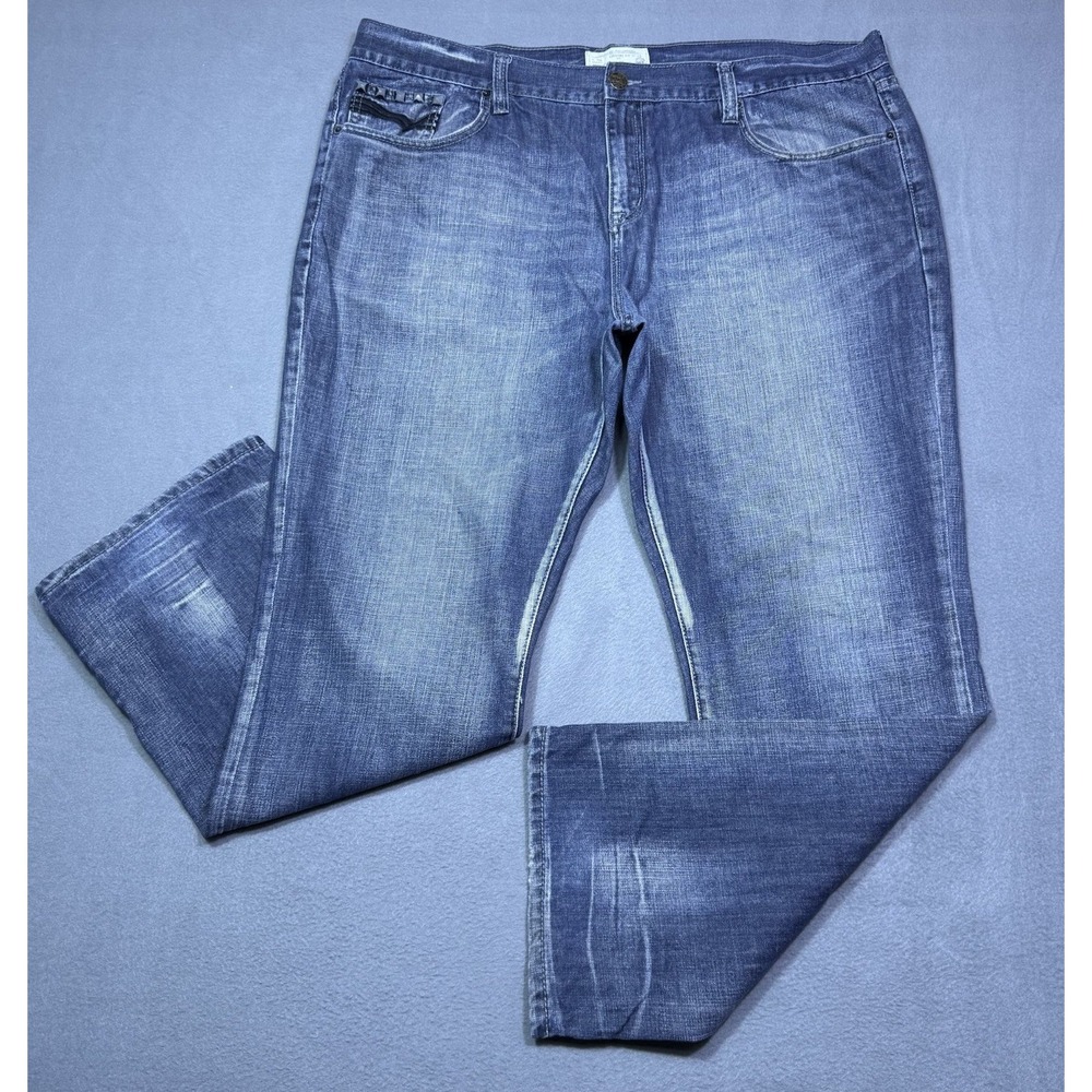 VINTAGE Ecko Unltd Jeans Mens 44x32 Flying Skull Pockets 714 Straight Baggy Y2K